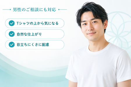 男性の乳頭縮小