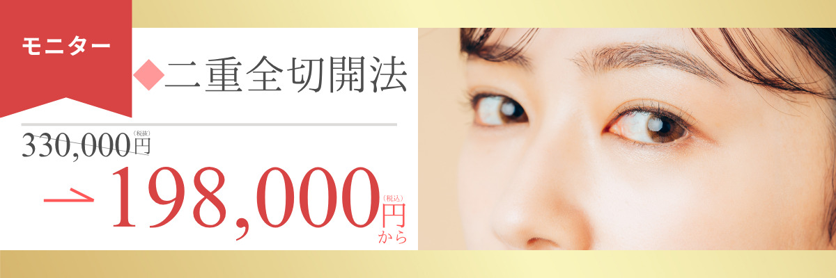 全切開モニター料金バナー