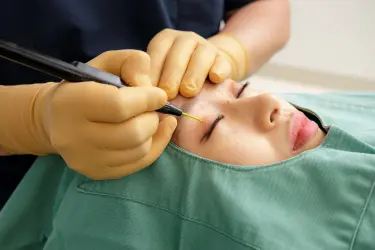 重瞼線皮膚切除法の手術