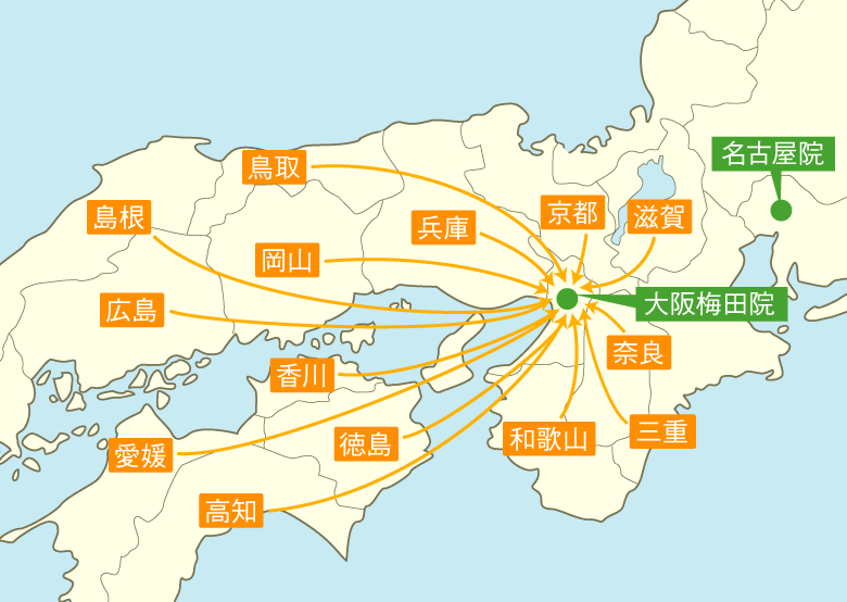 大阪エリア地図